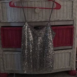 4 for $20 Rue 21 sequin silver tank top